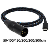 Maxbell TypeC to XLR Audio Cable Audio Cable for Laptop Audio Speaker Mixing Console 50cm