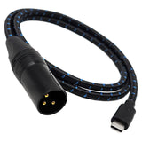 Maxbell TypeC to XLR Audio Cable Audio Cable for Laptop Audio Speaker Mixing Console 50cm