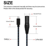 Maxbell TypeC to XLR Audio Cable Audio Cable for Laptop Audio Speaker Mixing Console 100cm