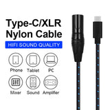 Maxbell TypeC to XLR Audio Cable Audio Cable for Laptop Audio Speaker Mixing Console 200cm