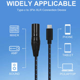 Maxbell TypeC to XLR Audio Cable Audio Cable for Laptop Audio Speaker Mixing Console 300cm