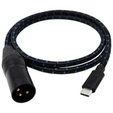 Maxbell TypeC to XLR Audio Cable Audio Cable for Laptop Audio Speaker Mixing Console 300cm
