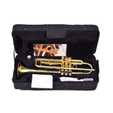Maxbell B Flat Trumpet Set Gold Trumpet Cloth for Performance Professionals Children