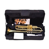 Maxbell B Flat Trumpet Set Gold Trumpet Cloth for Performance Professionals Children