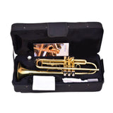 Maxbell B Flat Trumpet Set Gold Trumpet Cloth for Performance Professionals Children