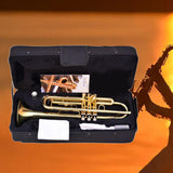 Maxbell B Flat Trumpet Set Gold Trumpet Cloth for Performance Professionals Children