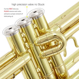 Maxbell B Flat Standard Trumpet Set Gift Classic for Children Stage Performance Kids