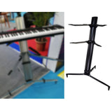 Maxbell Aluminum Alloy Keyboard Stand Anti Slip Portable Height Adjustable for Stage black