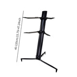 Maxbell Aluminum Alloy Keyboard Stand Anti Slip Portable Height Adjustable for Stage black