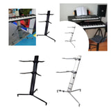 Maxbell Aluminum Alloy Keyboard Stand Anti Slip Portable Height Adjustable for Stage black