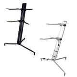 Maxbell Aluminum Alloy Keyboard Stand Anti Slip Portable Height Adjustable for Stage black