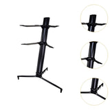Maxbell Aluminum Alloy Keyboard Stand Anti Slip Portable Height Adjustable for Stage black