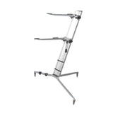 Maxbell Aluminum Alloy Keyboard Stand Anti Slip Portable Height Adjustable for Stage argent