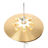 Maxbell Hi Hat Tambourine Sturdy Drum Attachments for Bar Stage Performance Ensemble