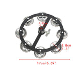 Maxbell Music Rhythm Tambourine KTV for Drum Set for Jazz Drum Set Tambourine Cymbal