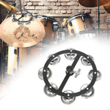 Maxbell Music Rhythm Tambourine KTV for Drum Set for Jazz Drum Set Tambourine Cymbal