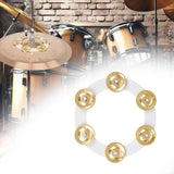 Maxbell Cymbals Ching Portable Accessory Cymbal Hihat Tambourine for KTV Kids Adults