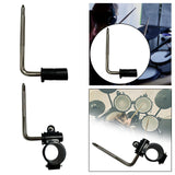 Maxbell Electronic Drum Pad Support Arm Electronic Drum L Rod for Homes Performances 9.1cmx15cmx2.25cm