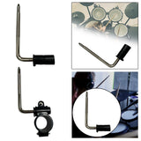 Maxbell Electronic Drum Pad Support Arm Electronic Drum L Rod for Homes Performances 9.1cmx15cmx2.25cm