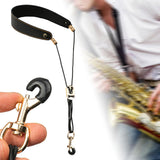 Maxbell Saxophone Neck Strap Belt with Metal Hook for Alto Clarinets Beginners Gifts Black
