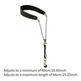 Maxbell Saxophone Neck Strap Belt with Metal Hook for Alto Clarinets Beginners Gifts Black
