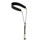 Maxbell Saxophone Neck Strap Belt with Metal Hook for Alto Clarinets Beginners Gifts Black