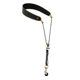 Maxbell Saxophone Neck Strap Belt with Metal Hook for Alto Clarinets Beginners Gifts Black