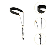 Maxbell Saxophone Neck Strap Belt with Metal Hook for Alto Clarinets Beginners Gifts Black