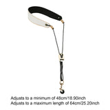 Maxbell Saxophone Neck Strap Belt with Metal Hook for Alto Clarinets Beginners Gifts White