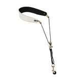 Maxbell Saxophone Neck Strap Belt with Metal Hook for Alto Clarinets Beginners Gifts White