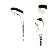 Maxbell Saxophone Neck Strap Belt with Metal Hook for Alto Clarinets Beginners Gifts White