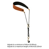 Maxbell Saxophone Neck Strap Belt with Metal Hook for Alto Clarinets Beginners Gifts Brown