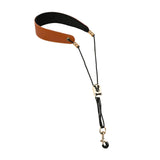Maxbell Saxophone Neck Strap Belt with Metal Hook for Alto Clarinets Beginners Gifts Brown