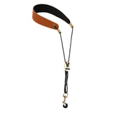 Maxbell Saxophone Neck Strap Belt with Metal Hook for Alto Clarinets Beginners Gifts Brown