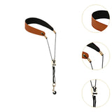 Maxbell Saxophone Neck Strap Belt with Metal Hook for Alto Clarinets Beginners Gifts Brown