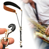 Maxbell Saxophone Neck Strap Belt with Metal Hook for Alto Clarinets Beginners Gifts Brown