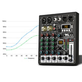 Maxbell Audio Mixer Portable USB DJ Controller Sound Mixer for Live Recording Studio