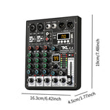 Maxbell Audio Mixer Portable USB DJ Controller Sound Mixer for Live Recording Studio