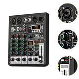Maxbell Audio Mixer Portable USB DJ Controller Sound Mixer for Live Recording Studio