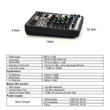Maxbell Audio Mixer Portable USB DJ Controller Sound Mixer for Live Recording Studio