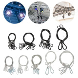 Maxbell Stage Light Cables Security Rope for Party Light for Moving Head Light Event Black 24.8in 10pc