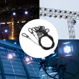 Maxbell Stage Light Cables Security Rope for Party Light for Moving Head Light Event Black 24.8in 10pc