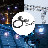 Maxbell Stage Light Cables Security Rope for Party Light for Moving Head Light Event Black 29in 5pc