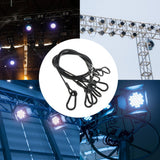 Maxbell Stage Light Cables Security Rope for Party Light for Moving Head Light Event Black 33in 5pc