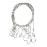 Maxbell Stage Light Cables Security Rope for Party Light for Moving Head Light Event Silver 29in 5pc