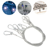 Maxbell Stage Light Cables Security Rope for Party Light for Moving Head Light Event Silver 29in 5pc