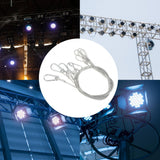 Maxbell Stage Light Cables Security Rope for Party Light for Moving Head Light Event Silver 29in 5pc