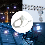 Maxbell Stage Light Cables Security Rope for Party Light for Moving Head Light Event Silver 33in 5pc