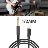 Maxbell Audio Cable 6.35mm 1/4in Sturdy Instrument Cable for Speaker Equalizer Mixer 100cm