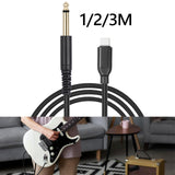 Maxbell Audio Cable 6.35mm 1/4in Sturdy Instrument Cable for Speaker Equalizer Mixer 100cm